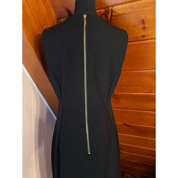 Calvin Klein Scoop Neck Sleeveless Black Sheath Dress Size 10 - Picture 5 of 8